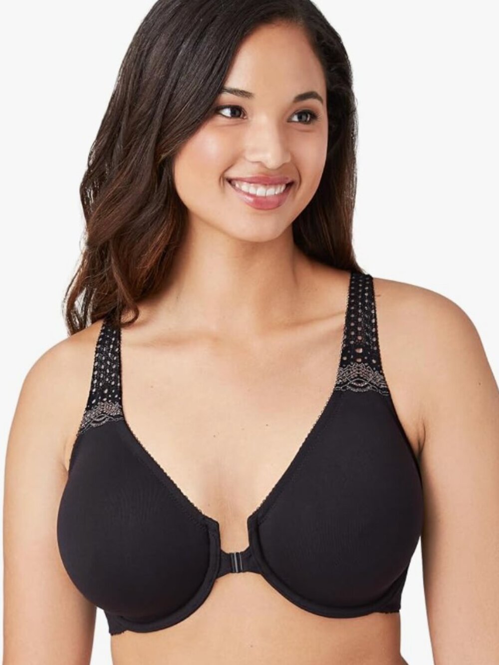 Wacoal 851311 Soft Embrace Front Closure T-Back Bra Black 38D NWOT